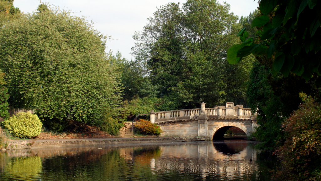 Wye Valley Cheltenham Countryside View With Bridge