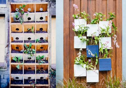 Vertical Garden In Small Patio Garden Space