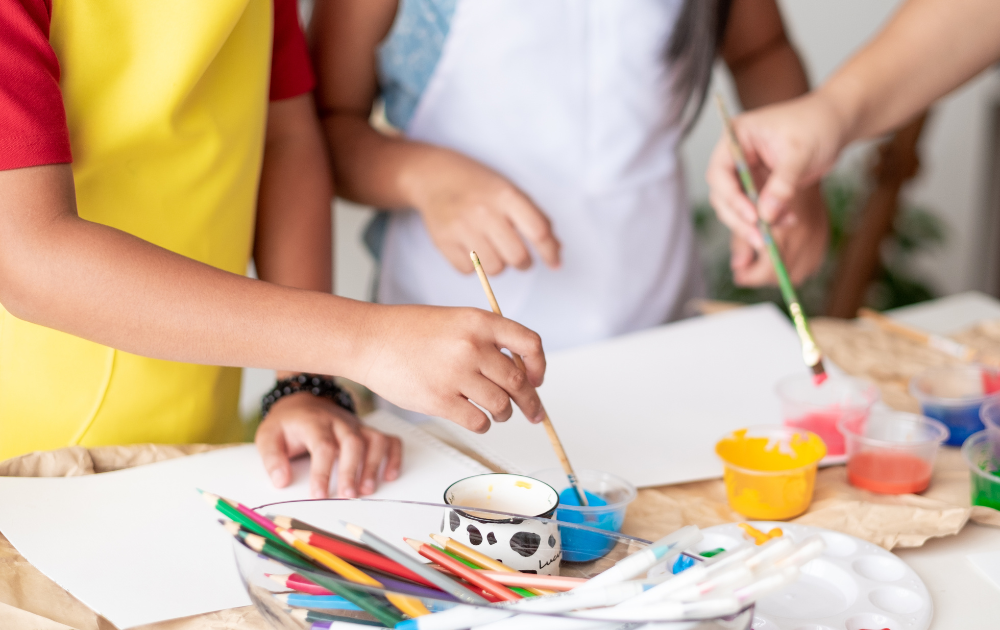 Children's Art Class In Fleet